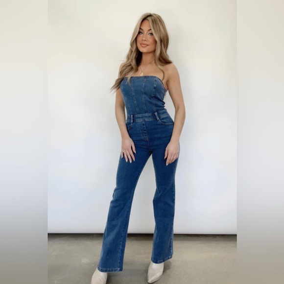 Denim Jumpsuit - Picture 1 of 5